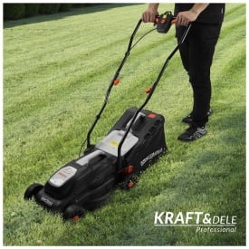Mașină de tuns gazon pe acumulator KraftDele KD5550, 21V, baterie 4Ah, coș 32L, reglaj înălțime 25-65 mm - Img 2
