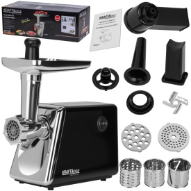 Mașină electrică de tocat carne KraftDele KD4136 cu accesorii, funcție reverse, 3 site și tamburi pentru feliere/răzuire - Img 2