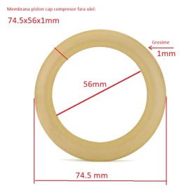 Membrana de schimb pentru Piston cap compresor fara ulei 1500W Yellow 74.5x56x1mm CH171 - Img 1
