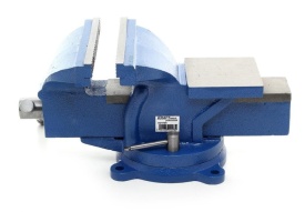 Menghină de banc rotativă KraftDele KD1102, 125 mm, cu nicovală, bază pivotantă 360° și prindere stabilă pentru atelier - Img 5
