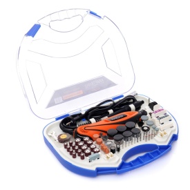 Mini polizor multifuncțional KraftDele 270W cu 210 accesorii, turație variabilă 8000-35000 rpm, model KD10753