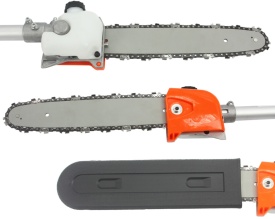 Motocoasă multifuncțională pe benzină 4 în 1 Mar-Pol Demon 62 cc, 2,2 kW, cu trimmer, disc, fierăstrău de crengi și foarfecă gard viu - Img 11
