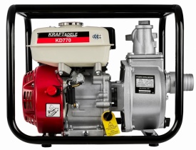 Motopompa benzina KraftDele KD770 – 600L/min, 2", înălțime 28m, motor 4 timpi 5.5CP, corp aluminiu, pornire manuală