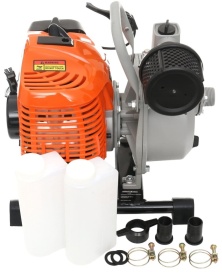 Motopompă de apă pe benzină KraftDele KD5060 Debit 300 L/min Conexiune 1 inch, Motor 2 timpi, Autoamorsantă, Cadru protecție oțel - Img 6