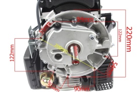 Motor termic OHV Mar-Pol M79892 pentru mașină de tuns iarba și motocultor, 139 cmc, 4.5 CP, ax 22,2 mm - Img 5