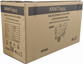 Nagrzewnică cu motorină 40 kW KraftDele KD5962, încălzire directă pentru hală, atelier, depozit și șantier - Img 11