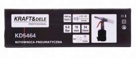 Nituitor pneumatic KraftDele KD5464, cursă 16 mm, pentru nituri 3,2 / 4,0 / 4,8 mm - Img 9