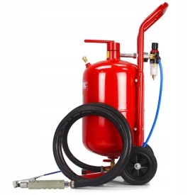 Piaskarkă sifonică Mar-Pol 19L cu manometru, regulator și odorizator de aer, pentru curățare rugină, vopsea și caroserie - Img 5