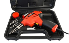 Pistol de lipit tip transformator 200 W cu reglaj de temperatură, iluminare și valiză de transport MaxRom - Img 2