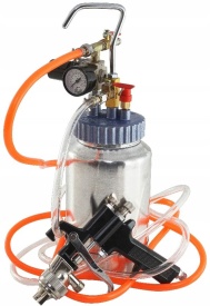 Pistol de vopsit pneumatic cu rezervor sub presiune 2L MaxRom, duză 2 mm, pentru vopsea, lac, adezivi și emulsii - Img 3