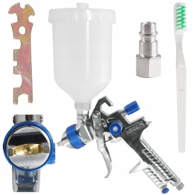 Pistol de vopsit pneumatic HVLP Verke H-888P, duză 1,3 mm, rezervor 600 ml, pentru aplicare precisă a vopselei - Img 2
