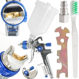 Pistol de vopsit pneumatic HVLP Verke H-888P, duză 1,3 mm, rezervor 600 ml, pentru aplicare precisă a vopselei - Img 12