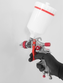 Pistol de vopsit pneumatic HVLP VERKE PREMIUM LINE K-775G, duză 1,3 mm, rezervor 600 ml, pentru lucrări de vopsire precise - Img 4
