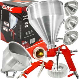 Pistol pneumatic pentru tencuit și zugrăvit VERKE 5L din aluminiu, cu duze interschimbabile 4/6/8 mm - Img 12