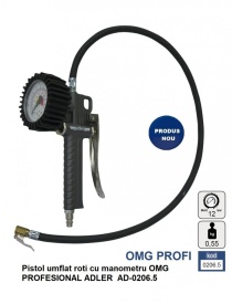 Pistol umflat roti cu manometru OMG PROFESIONAL ADLER AD-0206.5 – Kraft&Dele