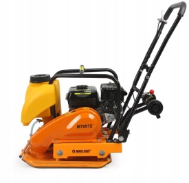 Placă compactoare 80kg MAR-POL M79511 – 6.5 CP, forță centrifugală 15kN, adâncime 30cm, motor OHV, sistem anti-vibrații, roți transport noi - Img 5