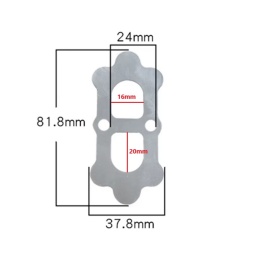 Placa supapa cap compresor 85x40x19mm Mod.Item R (R) CH176