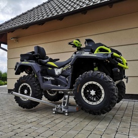 Podnoșnik hidraulic ATV și motociclete Mar-Pol M80111, aluminiu-magneziu, 680 kg, platformă reglabilă - Img 2