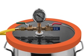 Pompă de vid cu cameră vacuum KraftDele KD11785 – set degazare rășini și climatizare - Img 2