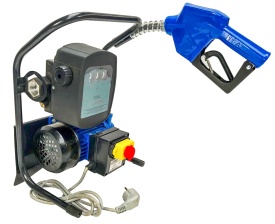 Pompa electrică de transfer combustibil VERKE YBV-600T, mini distribuitor portabil 600 W, 40 l/min, cu pistol automat și contor - Img 6