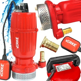Pompa submersibilă pentru apă murdară VERKE QDX-550F cu plutitor, 1 inch, 0,55 kW, debit 8000 l/h