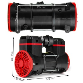 Pompa ultrasilentiosa compresor 2 pistoane fara ulei 210L/min cu motor 550W 230V 68 dB B-AC0083 Barracuda - Img 8