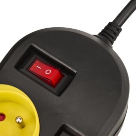 Prelungitor electric KraftDele 1,5 m cu 5 prize, protecție copii și întrerupătoare individuale, negru, KD4000-CZ - Img 4