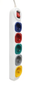 Prelungitor electric KraftDele KD4008, 1,5 m, 5 prize, cu protecție la suprasarcină și siguranță pentru copii - Img 2
