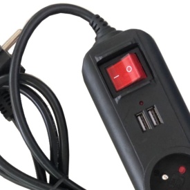 Prelungitor electric KraftDele KD4031 cu 3 prize, 2 porturi USB și cablu 1,5 m, cu protecție la suprasarcină - Img 8