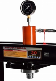 Presă hidraulică manuală de atelier 20T KraftDele KD318, cursă 190 mm, masă de lucru 485 mm - Img 3