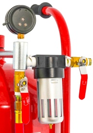 Sablator mobil cu sifon VERKE 76L, 4 duze, furtun 3 m, pentru curatare metal, garduri, zidarie si piese auto - Img 7