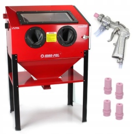 Sablator tip cabină 220L MAR-POL M80596 – circuit închis, iluminare LED, pistoale și duze ceramice incluse