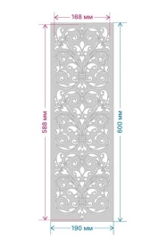 Sablon Perete vopsire, tencuiala dimensiune 600x190 mm grosime 0,7mm Bordura 7 MXSP7377 - Img 2