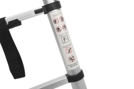 Scară aluminiu KraftDele cu 8 trepte, înălțime de lucru 2,6 m, suportă până la 150 kg - Img 10