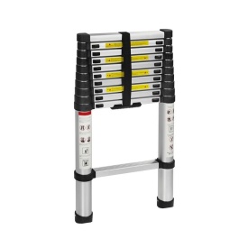 Scară din aluminiu KraftDele cu 10 trepte, înălțime de lucru 3,2 m, suportă până la 150 kg - Img 5
