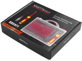 Set 14 șurubelnițe izolate KraftDele KD5971, pentru instalații electrice până la 1000V, cu organizator - Img 3