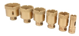 Set carote diamantate pentru granit Mar-Pol M22592, filet M14, 20-60 mm, 6 piese pentru găurire în materiale dure - Img 4