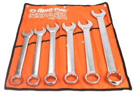 Set chei fixe inelare Mar-Pol 34-50 mm, 6 piese, din otel CrV, cu husa rulabila rezistenta