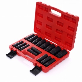 Set chei tubulare de impact 1/2 inch KraftDele KD10531, 16 piese hexagonale, în valiză de transport - Img 3