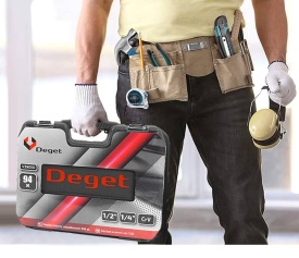Set chei tubulare MaxRom 94 piese cu trusă de transport, clichet, prelungitoare și capete 1/4 și 1/2 pentru service auto și atelier - Img 7
