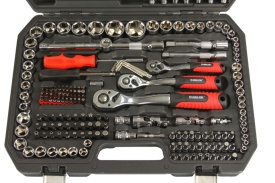 Set chei tubulare și biți Mar-Pol 216 piese CrV, cu clichet 72 dinți, trusă completă pentru atelier și garaj - Img 7