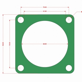 Set complet de 7 garnituri cap compresor de aer cu 2 cilindri de 51mm Mod.0.17/8 (A) CH179 - Img 2