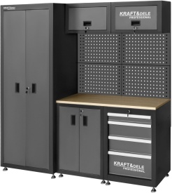 Set mobilier atelier profesional KraftDele KD5862 – dulapuri, sertare, panou perforat și banc de lucru - Img 2