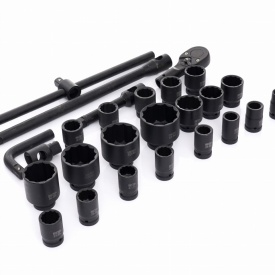 Set nasadki udare 12 colțuri 3/4 inch, 26 piese, Cr-Mo, cu valiză, KraftDele KD11759 pentru atelier și service auto - Img 7