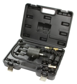 Set pneumatic extractor injectoare Mar-Pol M57682, cu adaptoare multiple pentru demontare în atelier auto