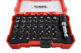 Set profesional biți VERKE 36 piese, 35 biți 25 mm din oțel crom-vanadiu S2 cu adaptor magnetic rapid - Img 7