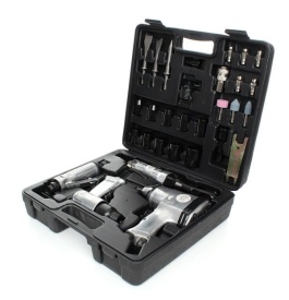 Set profesional de scule pneumatice KraftDele KD1421, 34 piese, cu pistol de impact, ciocan pneumatic, șurubelniță și polizor - Img 4