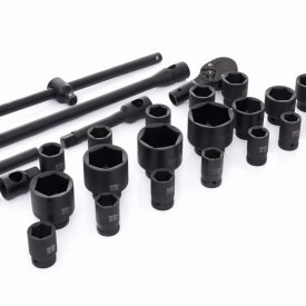 Set profesional de tubulare de impact hexagonale 3/4 inch, 26 piese, cu valiză KraftDele KD11758 - Img 8