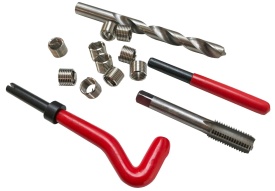 Set profesional pentru reparat filete 88 piese M6-M10 MaxRom, cu inserții filetate, burghie și tarozi HSS - Img 5