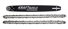 Set șină de ghidaj 45 cm 18 inch cu 2 lanțuri pentru drujbă KraftDele KD10153, 1,5 mm, 72 zale - Img 4